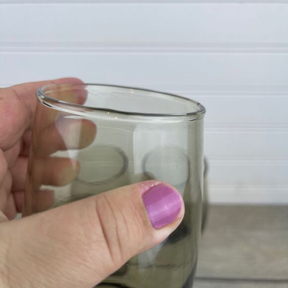 Vintage Libbey Glass Tempo Brown Flat Tumbler | 14oz Glass | Set of 4 - Picture 6 of 9